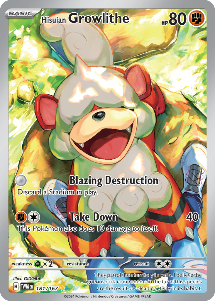 Hisuian Growlithe - 181/167 - SV06 (TWM) - Scroll and Circuit Games